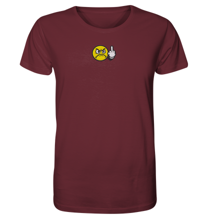 Smiley mit Mittelfinger – Dein stilles „Nope“ mit Gesicht - Organic Shirt (Stick)