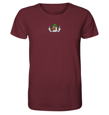 Möwe mit Mittelfinger – Vogel zeigen, Stil behalten - Organic Shirt (Stick)