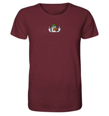 Möwe mit Mittelfinger – Kein Bock, keine Diskussionen - Organic Shirt (Stick)