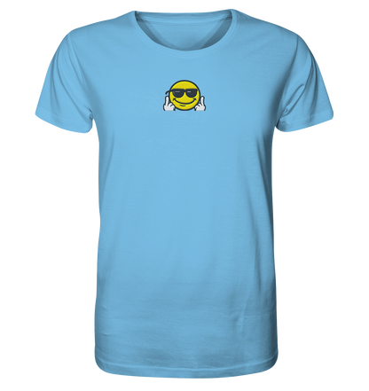 Smiley mit Mittelfinger – Gute Laune. Schlechte Laune. Klar geregelt. - Organic Shirt (Stick)