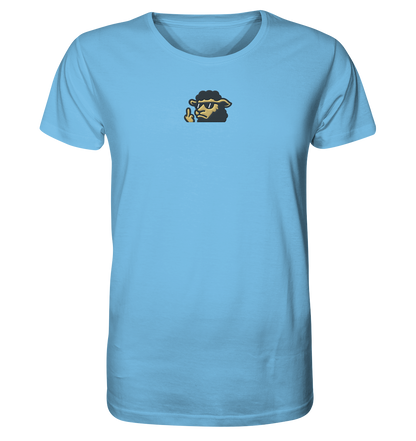 Schwarzes Schaf mit Mittelfinger – Lieber auffallen als mitlaufen - Organic Shirt (Stick)