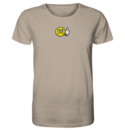 Smiley mit Mittelfinger – Dein stilles „Nope“ mit Gesicht - Organic Shirt (Stick)