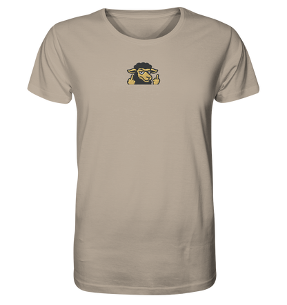 Schwarzes Schaf mit Mittelfinger – Das stille Nein in Stoffform - Organic Shirt (Stick)