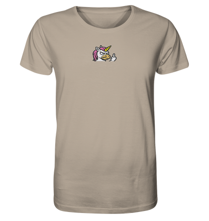 Einhorn mit Mittelfinger – Magie war gestern, jetzt kommt Klartext - Organic Shirt (Stick)