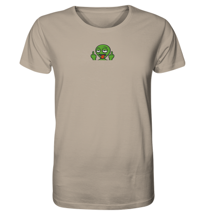 Alien mit Mittelfinger – Ich will nach Hause, aber erst flippe ich euch noch - Organic Shirt (Stick)