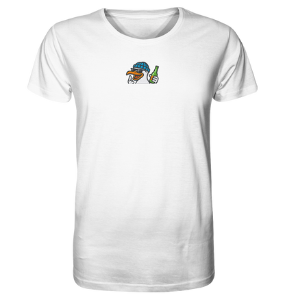 Möwe mit Mittelfinger – Dein nachtaktives Party-Orakel - Organic Shirt (Stick)