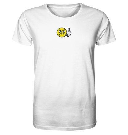 Smiley mit Mittelfinger – Dein stilles „Nope“ mit Gesicht - Organic Shirt (Stick)