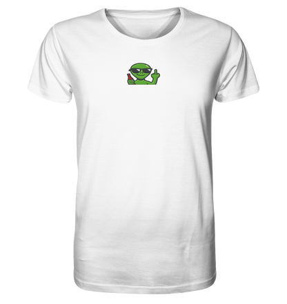 Alien mit Mittelfinger – Der Club gehört den Sternen - Organic Shirt (Stick)