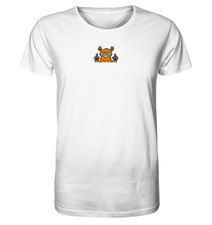 Lama mit Mittelfinger – Das Modeaccessoire für klare Kante und Ruhe - Organic Shirt (Stick)