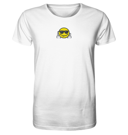 Smiley mit Mittelfinger – Gute Laune. Schlechte Laune. Klar geregelt. - Organic Shirt (Stick)