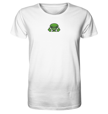 Alien mit Mittelfinger – Kontakt abgebrochen - Organic Shirt (Stick)