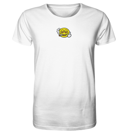 Smiley mit Mittelfinger – Wie ein Joint, nur zum Anziehen - Organic Shirt (Stick)
