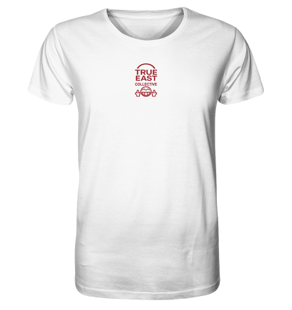 True East Logo & Doppelfinger-Smiley – Lächeln, aber lass stecken - Organic Shirt (Stick)