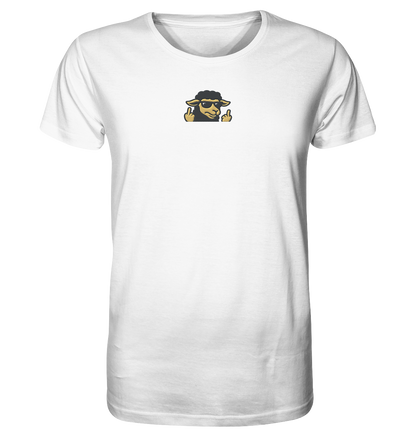 Schwarzes Schaf mit Mittelfinger – Schluss mit Nettigkeit - Organic Shirt (Stick)