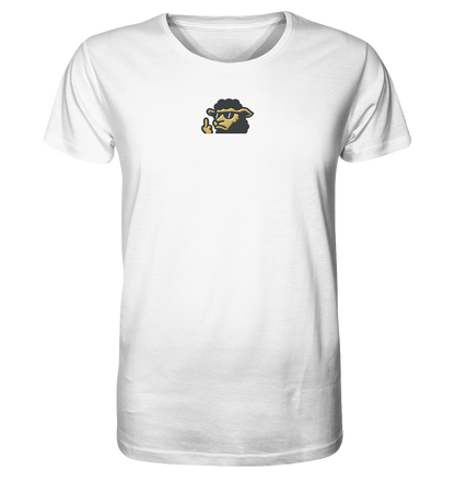 Schwarzes Schaf mit Mittelfinger – Lieber auffallen als mitlaufen - Organic Shirt (Stick)