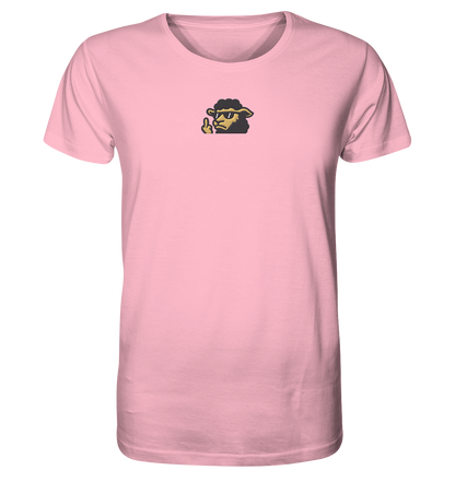 Schwarzes Schaf mit Mittelfinger – Lieber auffallen als mitlaufen - Organic Shirt (Stick)