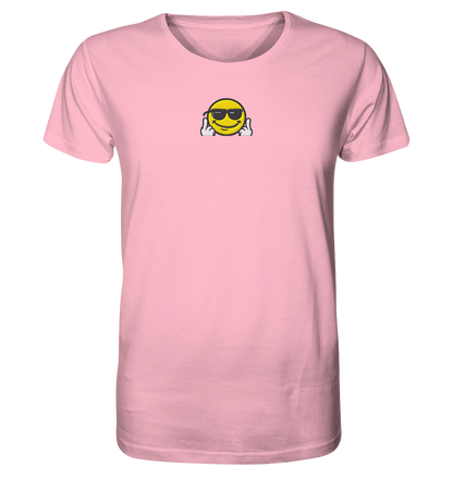 Smiley mit Mittelfinger – Gute Laune. Schlechte Laune. Klar geregelt. - Organic Shirt (Stick)