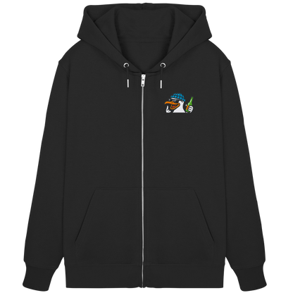Möwe mit Mittelfinger – Dein nachtaktives Party-Orakel - Organic Zipper (Stick)