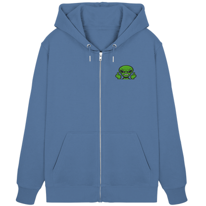 Alien mit Mittelfinger – Kontakt abgebrochen - Organic Zipper (Stick)