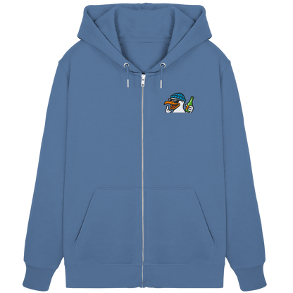 Möwe mit Mittelfinger – Dein nachtaktives Party-Orakel - Organic Zipper (Stick)