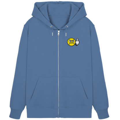 Smiley mit Mittelfinger – Dein stilles „Nope“ mit Gesicht - Organic Zipper (Stick)