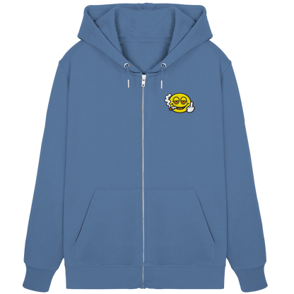 Smiley mit Mittelfinger – Wie ein Joint, nur zum Anziehen - Organic Zipper (Stick)