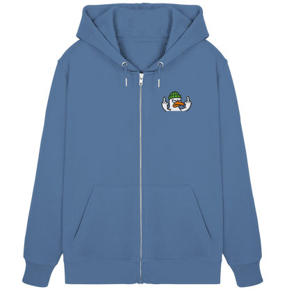 Möwe mit Mittelfinger – Kein Bock, keine Diskussionen - Organic Zipper (Stick)