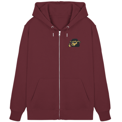 Schwarzes Schaf mit Mittelfinger – Lieber auffallen als mitlaufen - Organic Zipper (Stick)