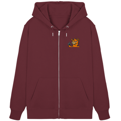 Lama mit Mittelfinger – Meditation auf Abwehrmodus - Organic Zipper (Stick)