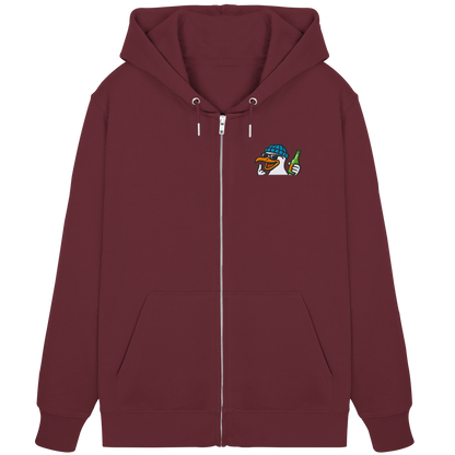Möwe mit Mittelfinger – Dein nachtaktives Party-Orakel - Organic Zipper (Stick)