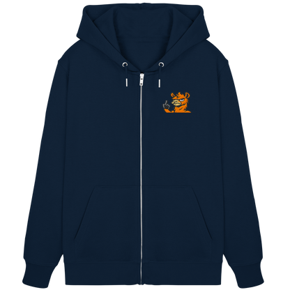 Lama mit Mittelfinger – Meditation auf Abwehrmodus - Organic Zipper (Stick)
