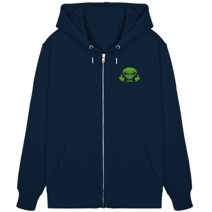 Alien mit Mittelfinger – Kontakt abgebrochen - Organic Zipper (Stick)