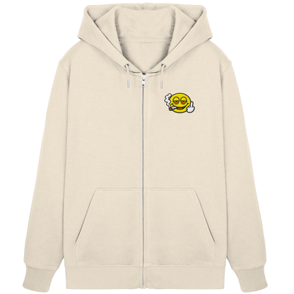 Smiley mit Mittelfinger – Wie ein Joint, nur zum Anziehen - Organic Zipper (Stick)