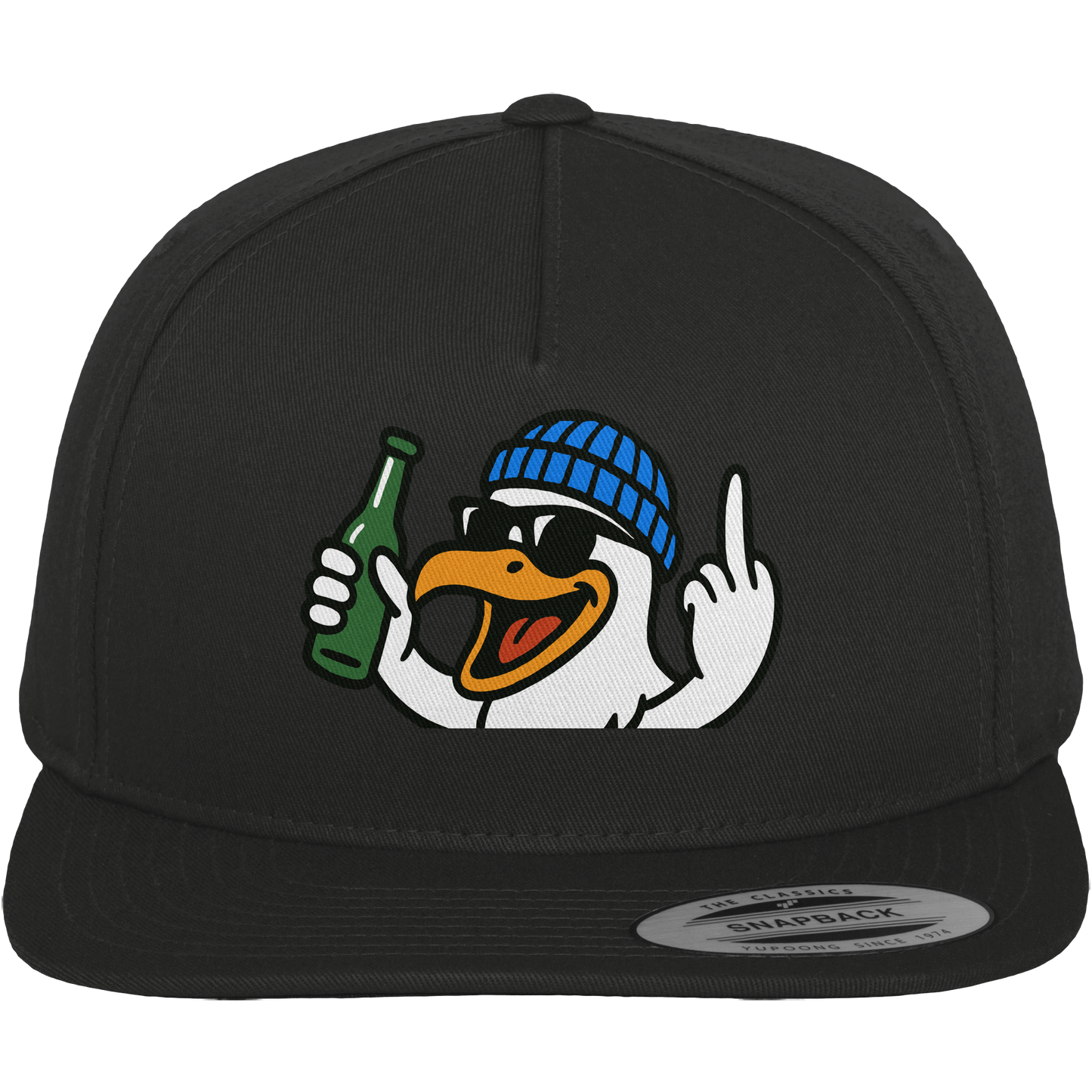 Möwe mit Mittelfinger – Der fliegende Cocktail der Verweigerung - Premium Snapback