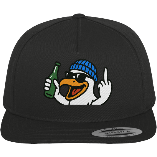 Möwe mit Mittelfinger – Der fliegende Cocktail der Verweigerung - Premium Snapback