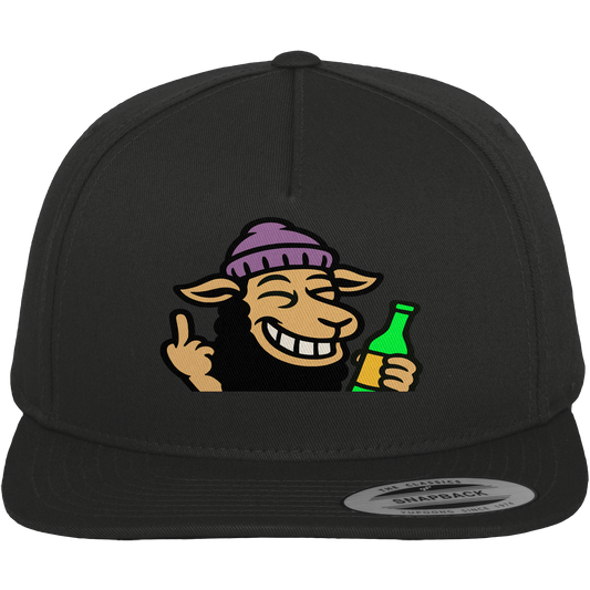 Schaf mit Mittelfinger im Partymodus – Dancefloor? Nur wenn’s brennt - Premium Snapback