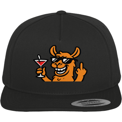 Lama mit Mittelfinger – Partymodus mit Attitüde  - Premium Snapback