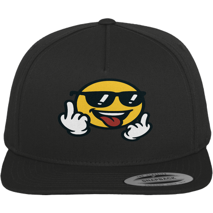 Smiley mit Mittelfinger – Der freundlichste Mittelfinger der Welt - Premium Snapback