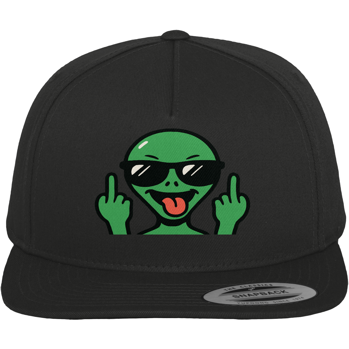Alien mit Mittelfinger – Grüße vom Planeten Genervt - Premium Snapback