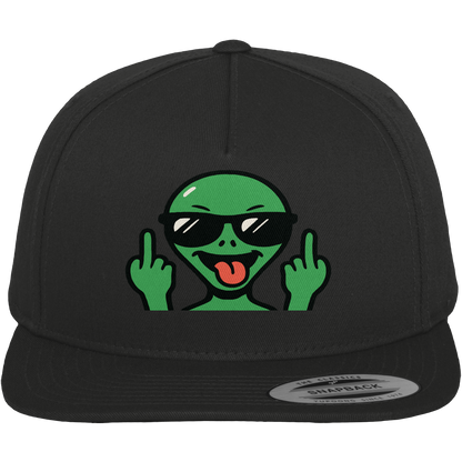 Alien mit Mittelfinger – Grüße vom Planeten Genervt - Premium Snapback