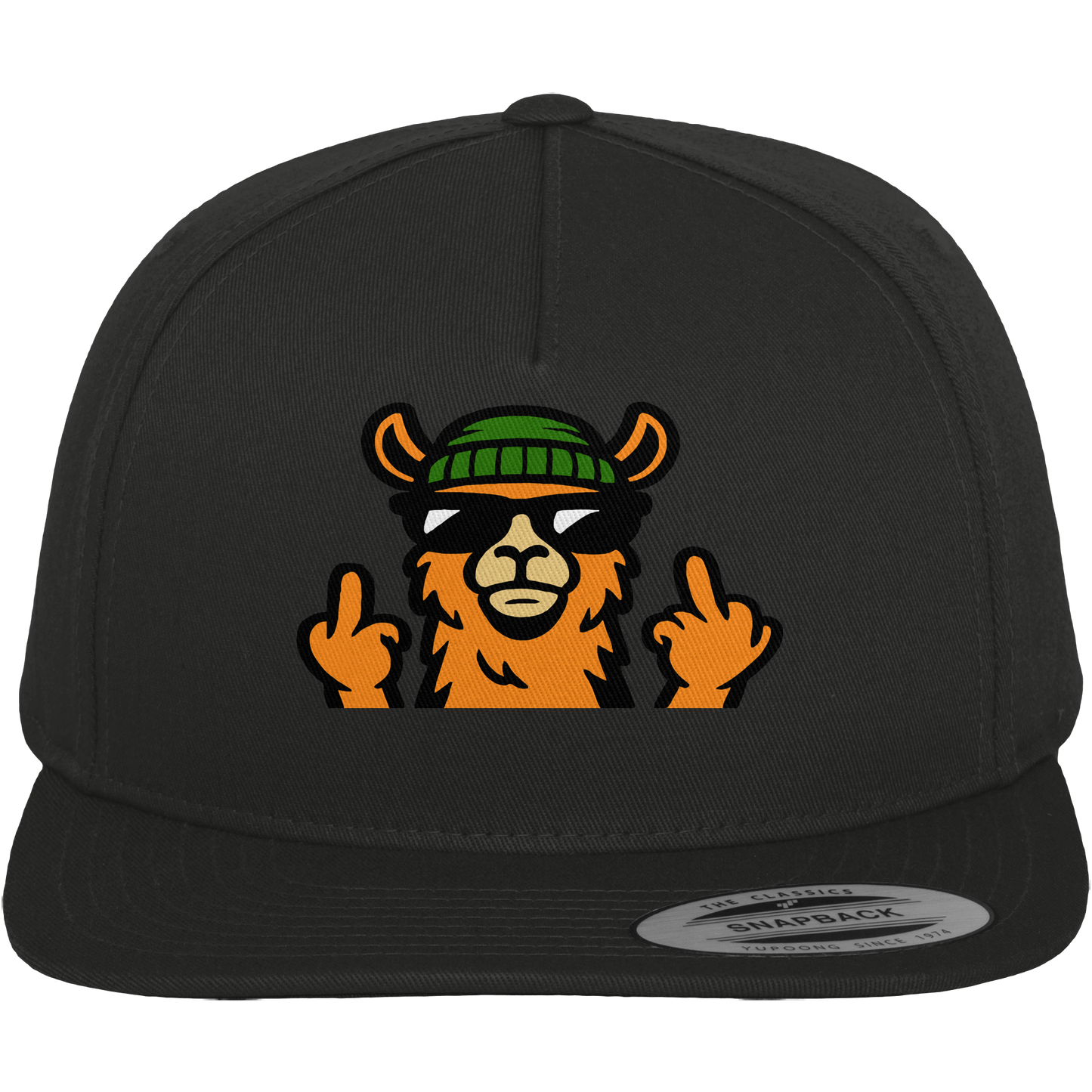 Lama mit Mittelfinger – Dein freches Statement gegen nervige Fragen und blöde Menschen - Premium Snapback