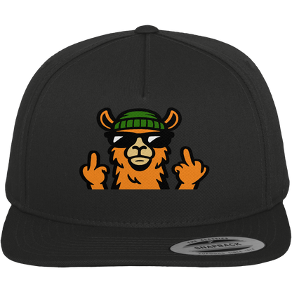 Lama mit Mittelfinger – Dein freches Statement gegen nervige Fragen und blöde Menschen - Premium Snapback