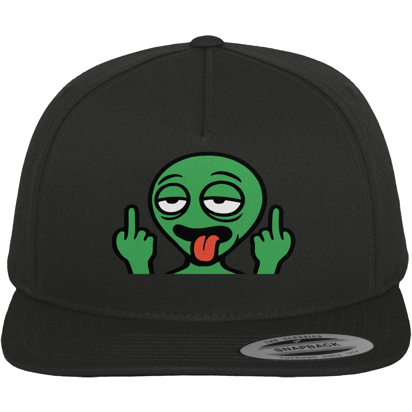 Alien mit Mittelfinger – Ich will nach Hause, aber erst flippe ich euch noch - Premium Snapback