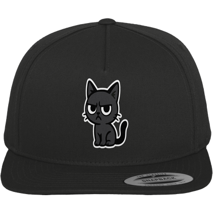 Schwarze Katze mit erhobenem Blick – Katzen haben Personal - Premium Snapback