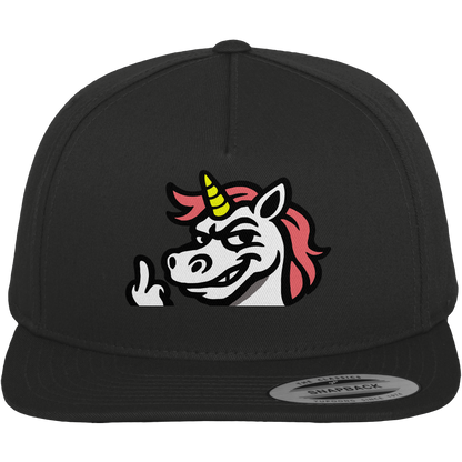 Einhorn mit Mittelfinger – Zu süß zum Ertragen, zu frech zum Ignorieren - Premium Snapback