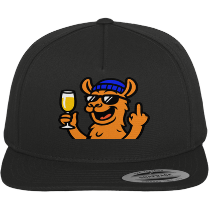 Lama mit Mittelfinger – Der ultimative Stoppschild für Laberer - Premium Snapback