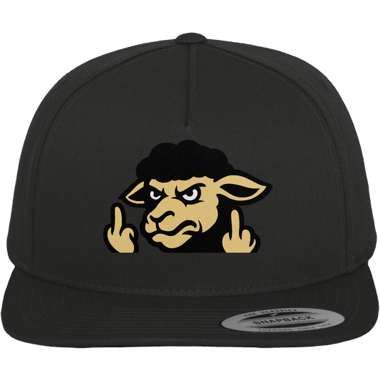 Schwarzes Schaf mit Mittelfinger – Für alle, die nicht dazugehören wollen - Premium Snapback