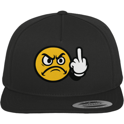 Smiley mit Mittelfinger – Dein stilles „Nope“ mit Gesicht - Premium Snapback