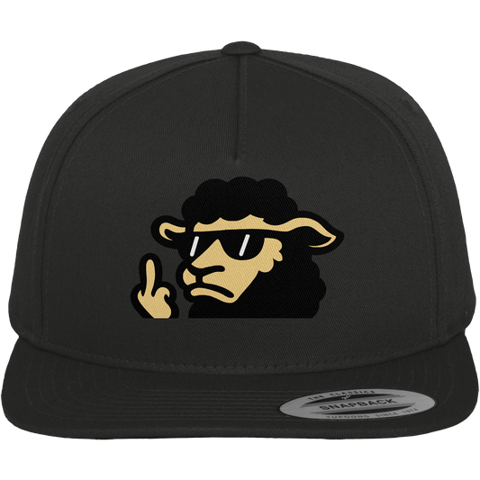 Schwarzes Schaf mit Mittelfinger – Lieber auffallen als mitlaufen - Premium Snapback