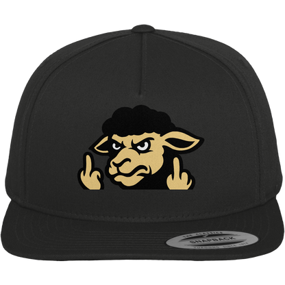Schwarzes Schaf mit Mittelfinger – Für alle, die nicht dazugehören wollen - Premium Snapback